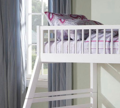 Jason Bunk Bed with Storage - Twin Over Full - White, Dark Gray, or Dark Brown