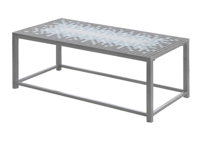 Rectangular Coffee Table with Terracotta Top - Light Brown or Dark Gray