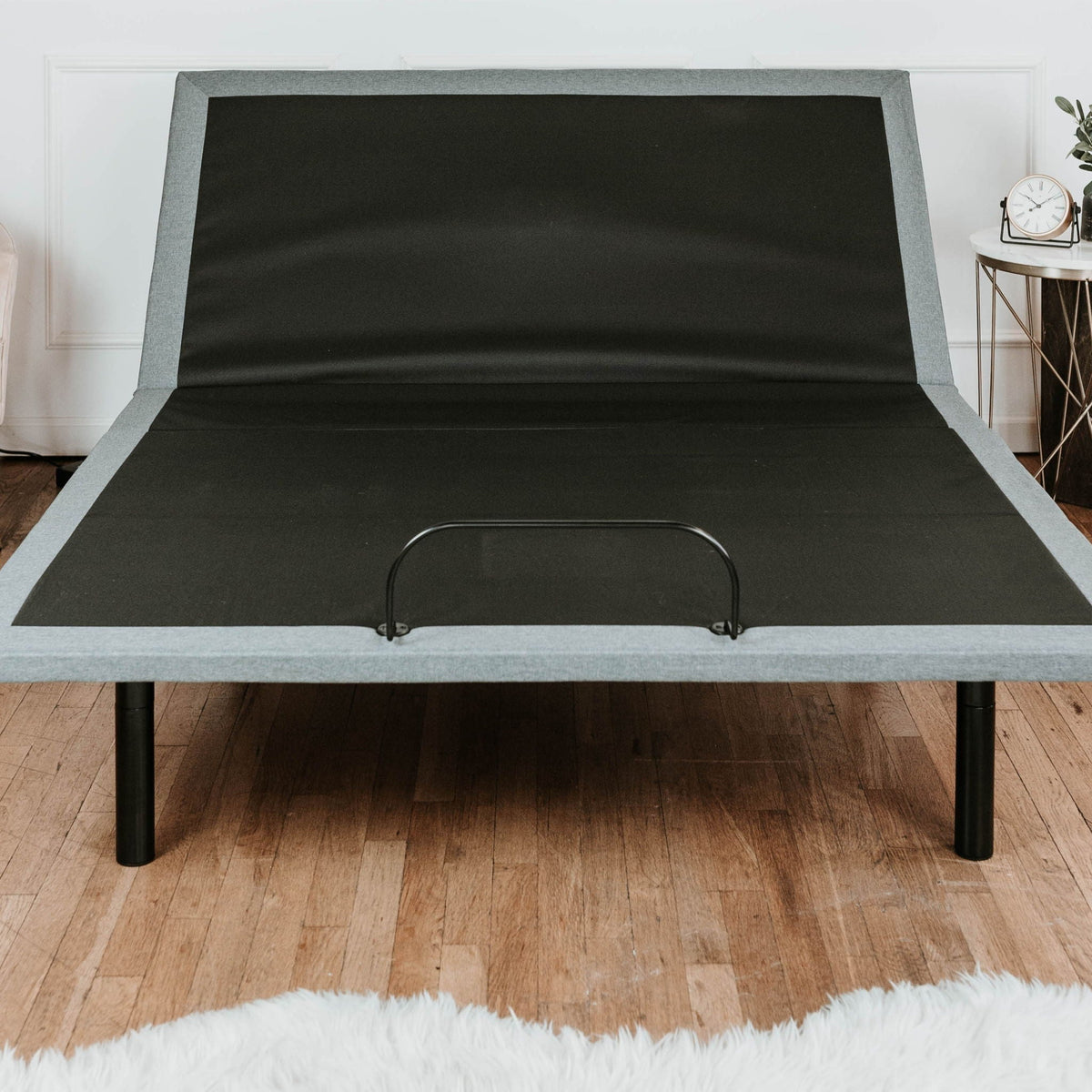 Adjustable Bed Base with Head and Foot Adjustment and Massage - Black