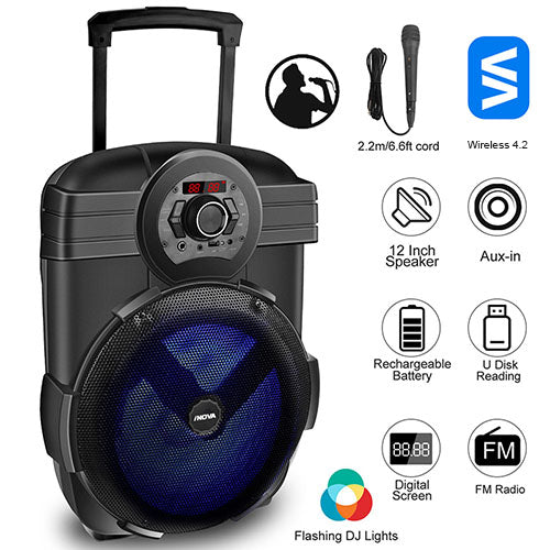 Portable Wireless Party Speaker with Disco Light