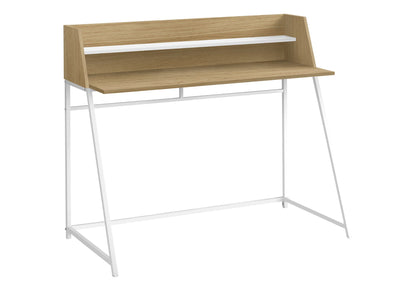Marble Look Computer Desk with Storage Shelves - Multiple Colors