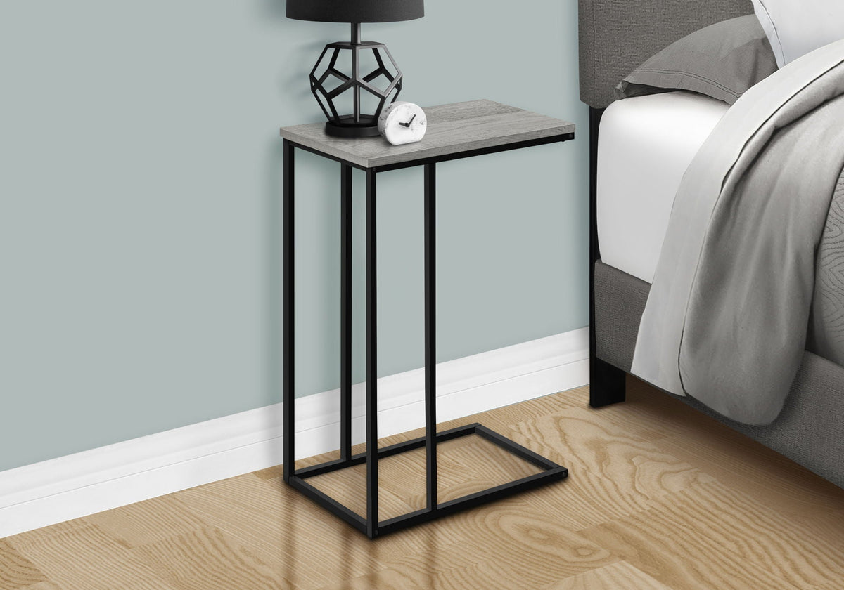 C-Shaped Metal Accent Table with Space-Saving Functionality - Multiple Colors