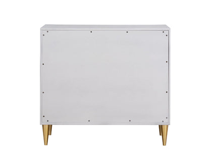 Anson Console Cabinet with 3D Diamond Drawers - Silver / Champagne