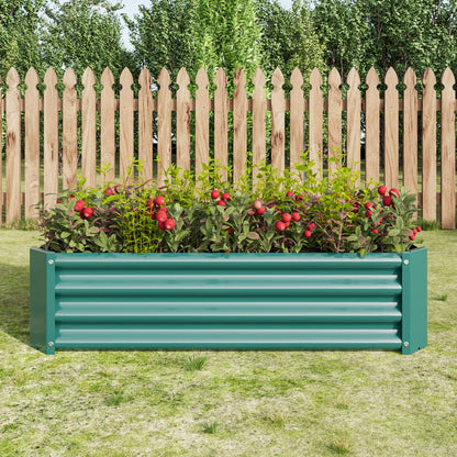 Metal Raised Garden Bed with Anti-Rust Coating - Green