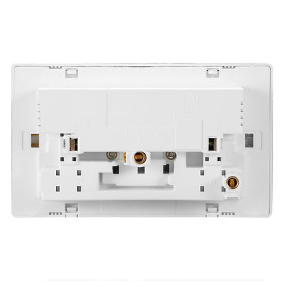UK Wall Outlet Dual Wall Plug Socket Duplex 2.1A USB Wall Charger with Plug Switch Light Indicator