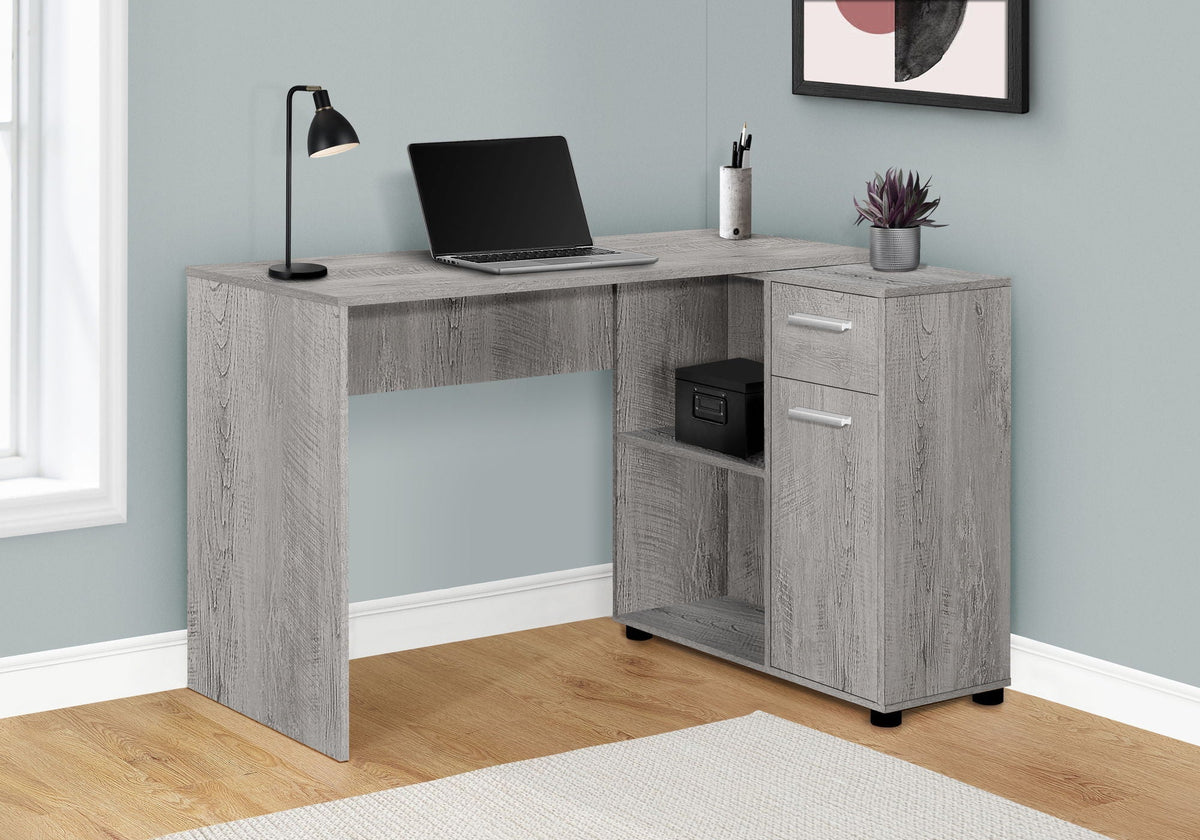 L-Shaped Computer Desk with Storage Drawers - Multiple Colors