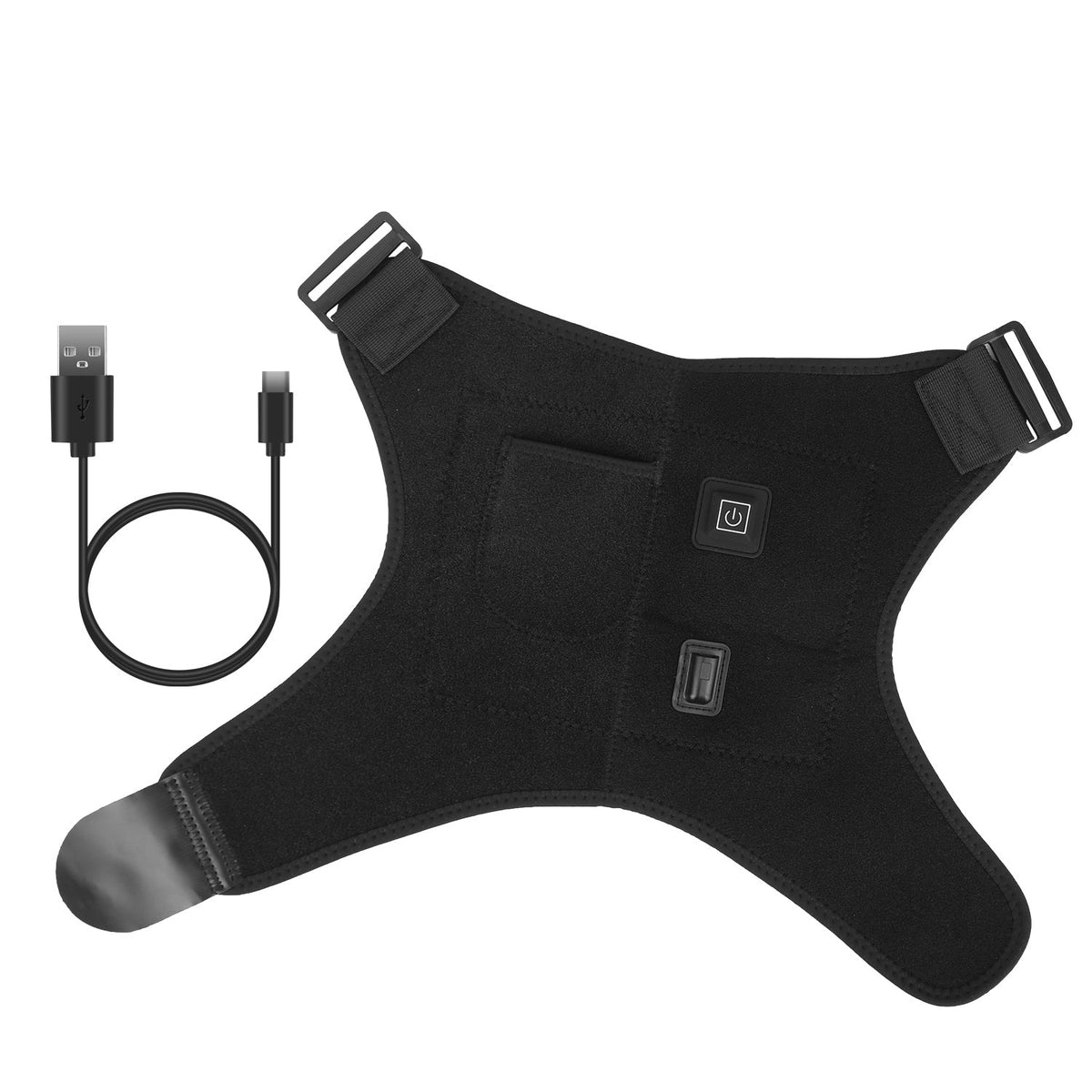 Heated Shoulder Brace Electric Heating Pad TherapyÊShoulder Heating Wrap Compression Sleeve for Shoulder Pain Muscle StiffnessÊBursitis Tendonitis