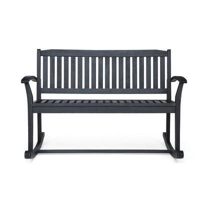 Baxter Rocking Loveseat with Rocking Motion - Dark Gray