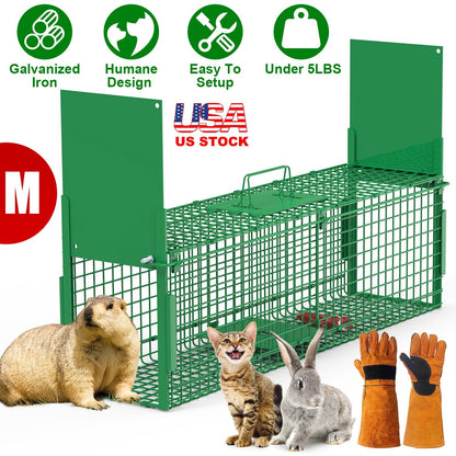 40in Live Animal Trap Cage - Humane Catch & Release