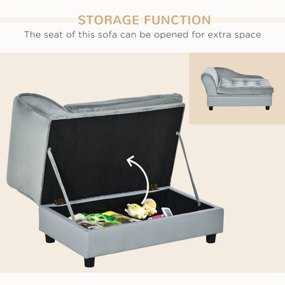 Luxury Small Dog Bed with Hidden Storage - PawHut