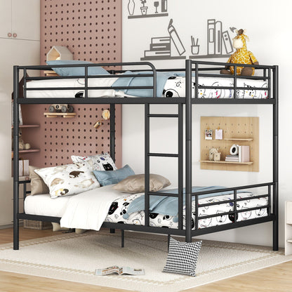 Steel Construction Bunk Bed with Convertible Design - Multiple Colors