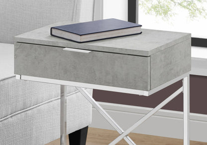 Accent Side Table with Storage Drawer - Contemporary Design