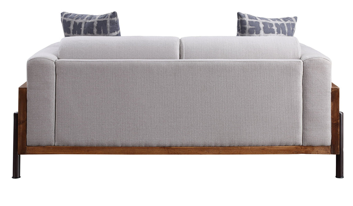 Pelton Loveseat with 2 Toss Pillows - Walnut
