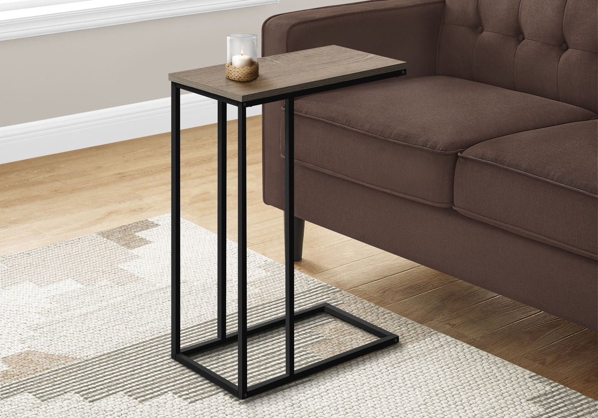 C-Shaped Metal Accent Table with Space-Saving Functionality - Multiple Colors