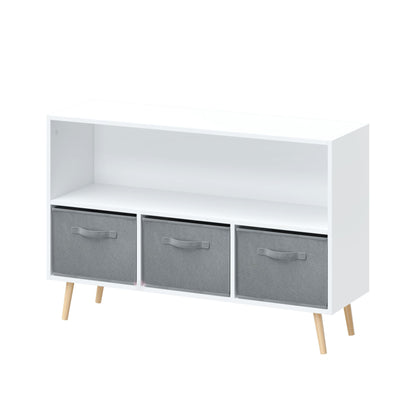 Bookcase With Collapsible Drawers Organizer - Gray, Pink, or Purple