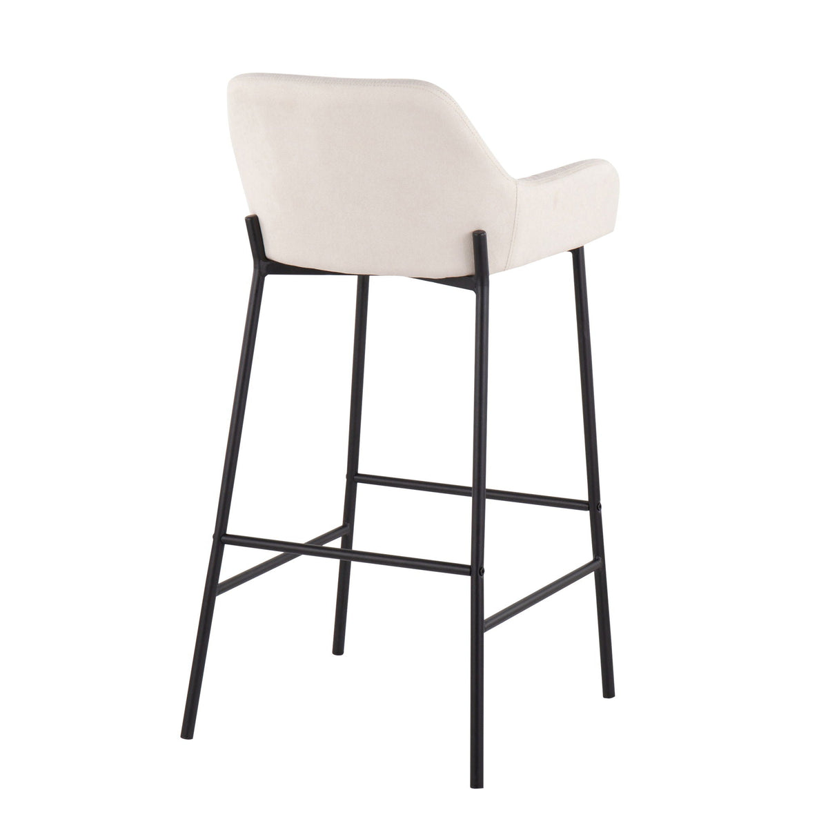 Industrial Fixed Height Bar Stool Set with Padded Upholstery – Multiple Colors