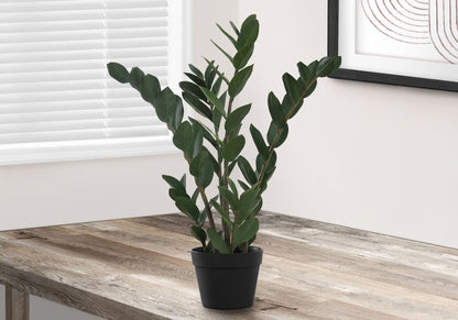 29" Tall Artificial Zz Tree with Black Pot - Green