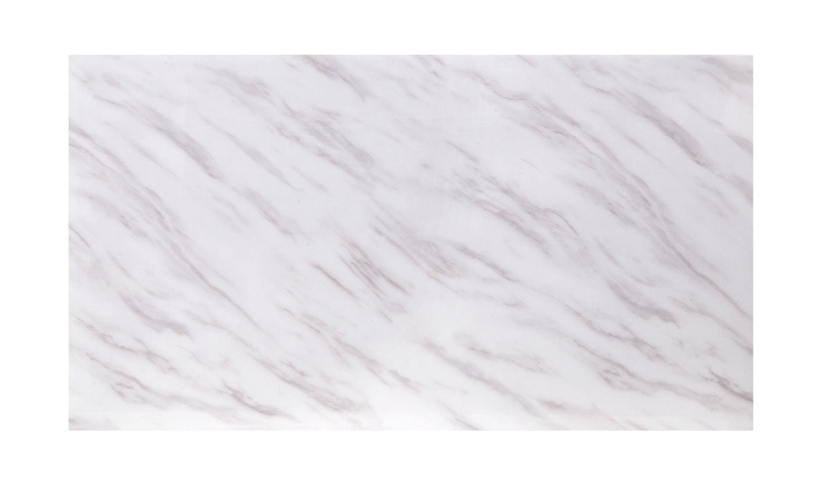 Zander Printed Faux Marble Top Mirrored Coffee Table