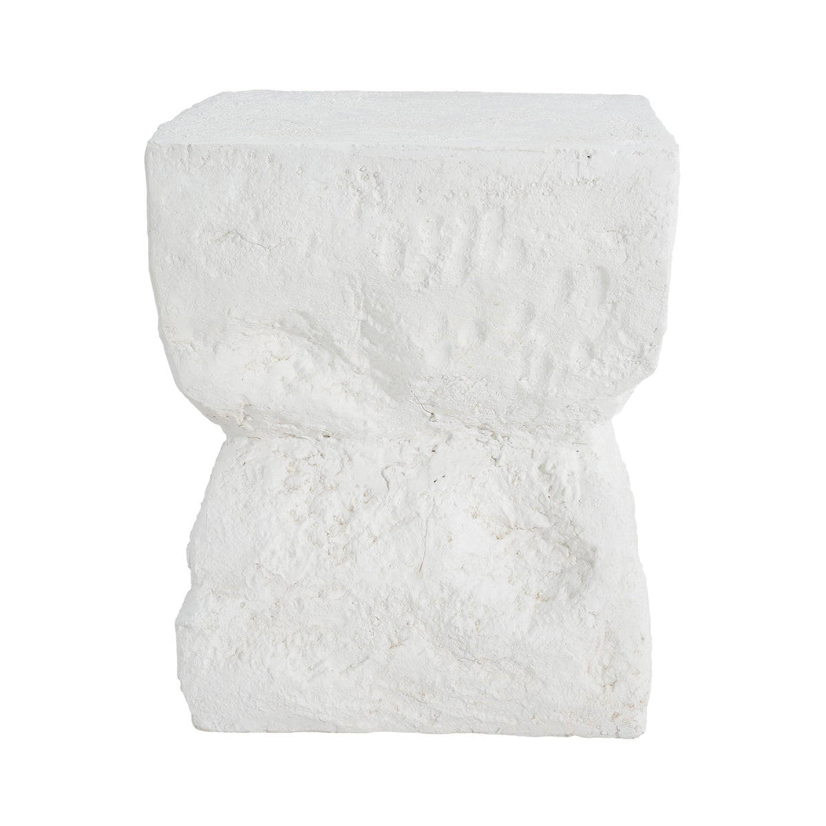 Cleo Modern Outdoor Side Table with Weather-Resistant MGO - Matte White