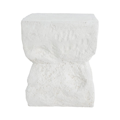 Cleo Modern Outdoor Side Table with Weather-Resistant MGO - Matte White