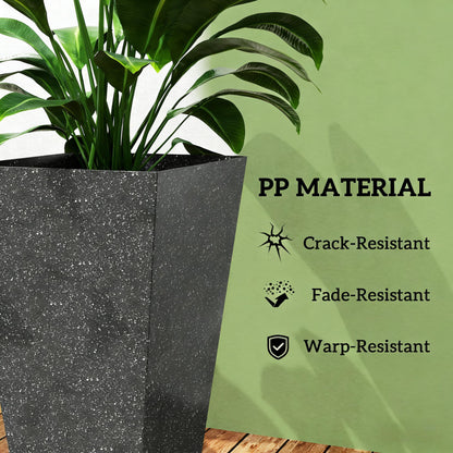 Stackable Taper Planters Set of 3 with Marble Finish