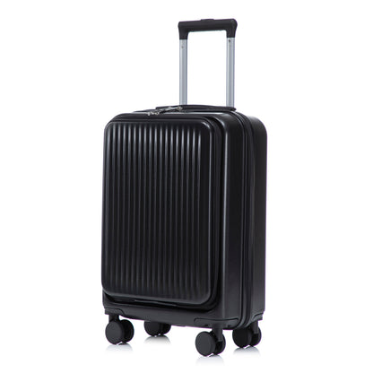 ABS Spinner Wheel Luggage Set with Cosmetic Case - Black