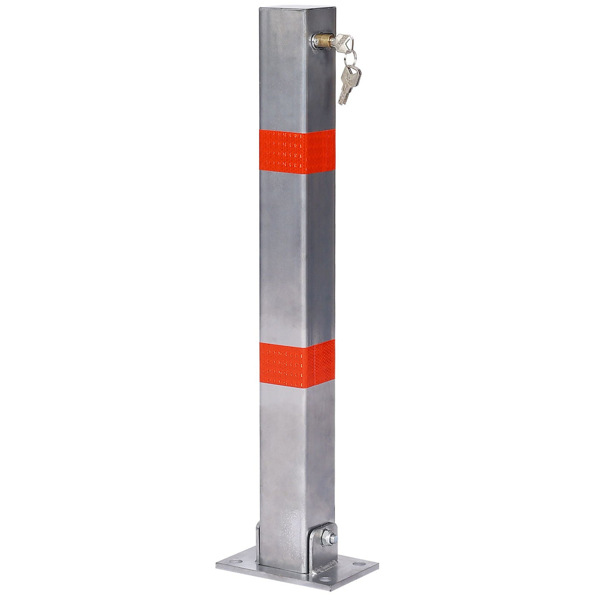 Square Parking Bollard Pole Barrier with Lock - Yellow or Dark Gray