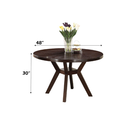 Drake Round Dining Table with Minimalist Design - Espresso