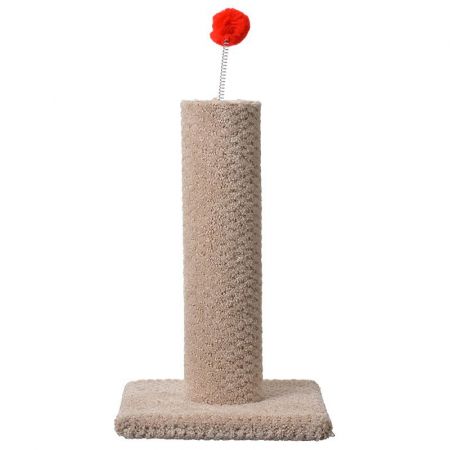 Classy Kitty Carpeted Cat Post w/ spring toy