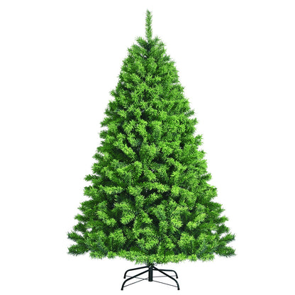 Snow Flocked Artificial Christmas Tree with Metal Stand