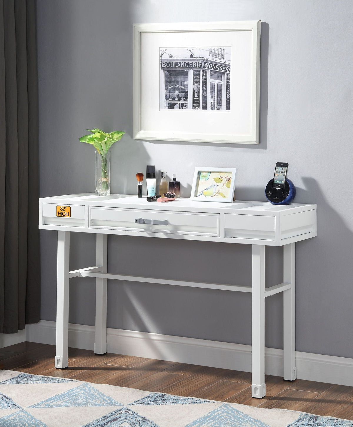 Cargo Vanity Desk with Functional Storage - Multiple Colors