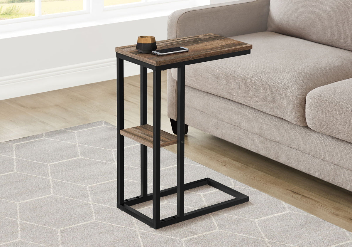 C-Shaped Accent Table with Sliding Base - Multiple Colors