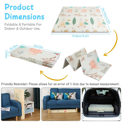 GBruno 5.9x6.5FT Foldable Baby Play Mat