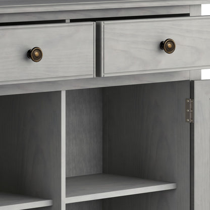 Connaught Handcrafted Entryway Storage Cabinet with Adjustable Shelves - Multiple Colors