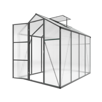 Windproof Greenhouse with Raised Base - Black