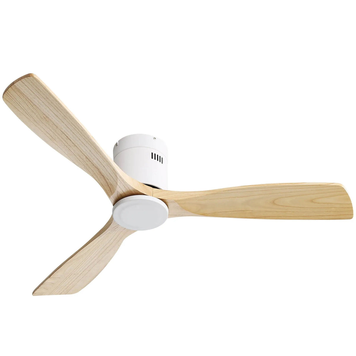 Low Profile Ceiling Fan with 3 Blades and Remote Control - Light or Dark Brown