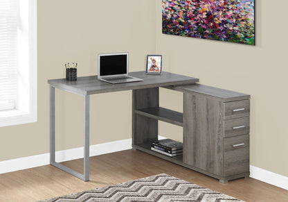 L-Shape Computer Desk with Storage Drawers - Multiple Colors