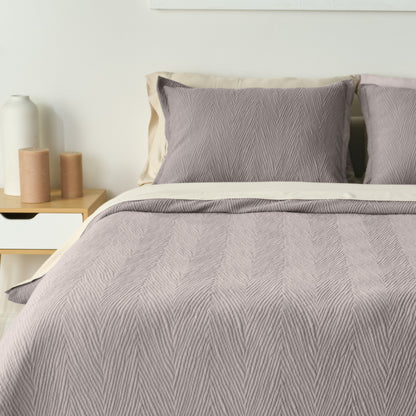 Moisture-Wicking Queen Duvet Set with PowerSnap™ - Taupe