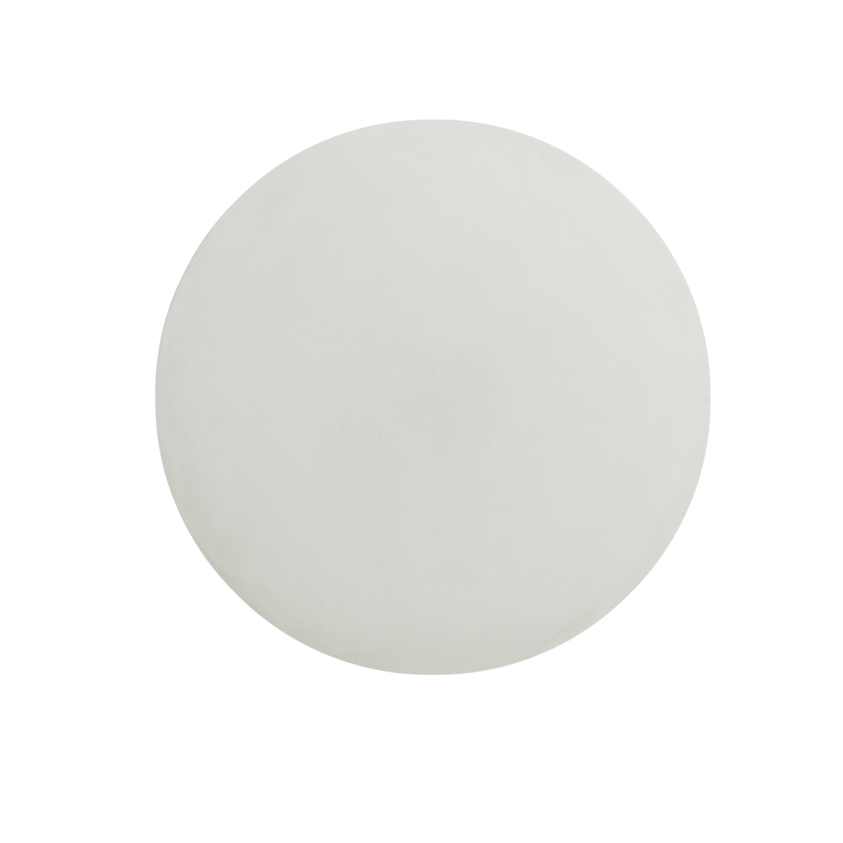 Outdoor Round Top Side Table with Lightweight Concrete Construction - Antique White