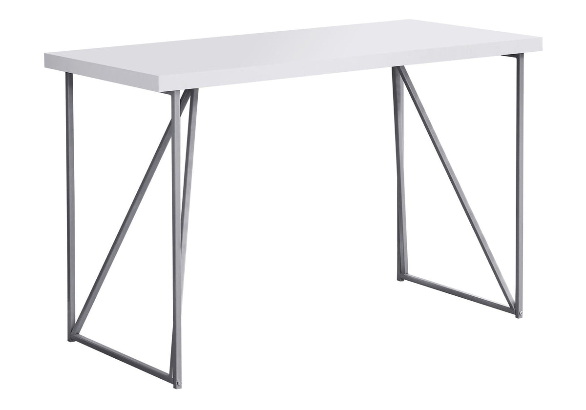 Contemporary White Computer Desk for Home Office & Laptop