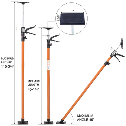 Adjustable Support Pole System with Non-Slip Pads and Carry Bag - Multiple Colors