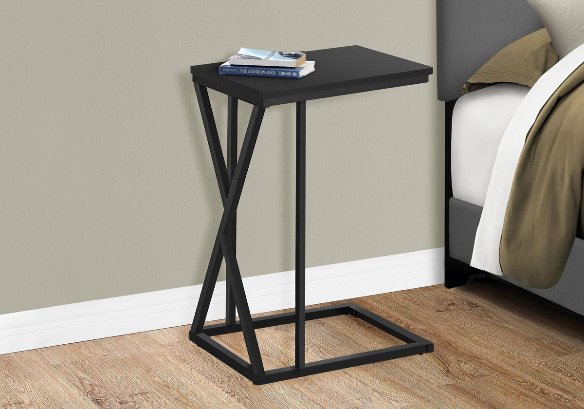 C-Shaped Accent Table with Sliding Base - Multiple Colors