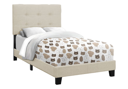 Transitional Upholstered Bed Frame with Tufted Fabric - Multiple Colors