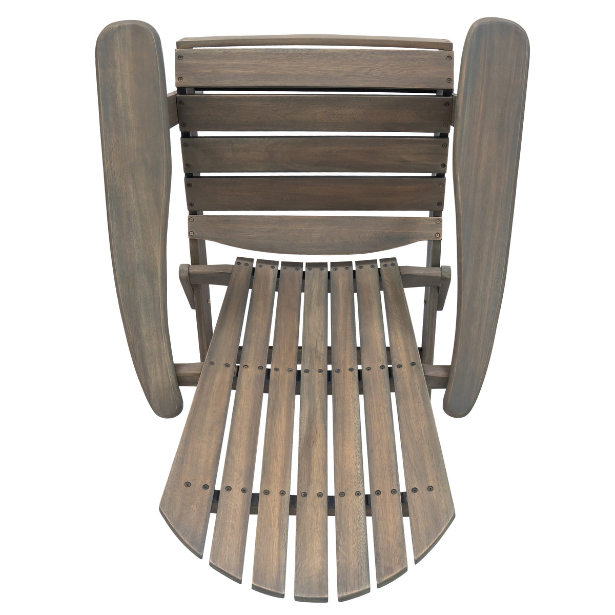 Malibu Adirondack Chair with Foldable Design - Gray