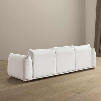 Kely Modern 100'' Cream Boucle Upholstered Sofa with Solid Wood Frame - Cream