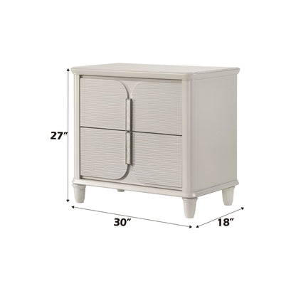 Laveda Nightstand with Spacious Drawers - White