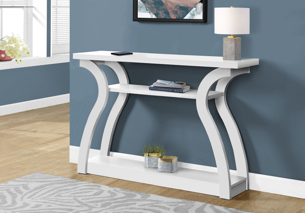 Accent Console Table with Unique Curved Design – Multiple Colors