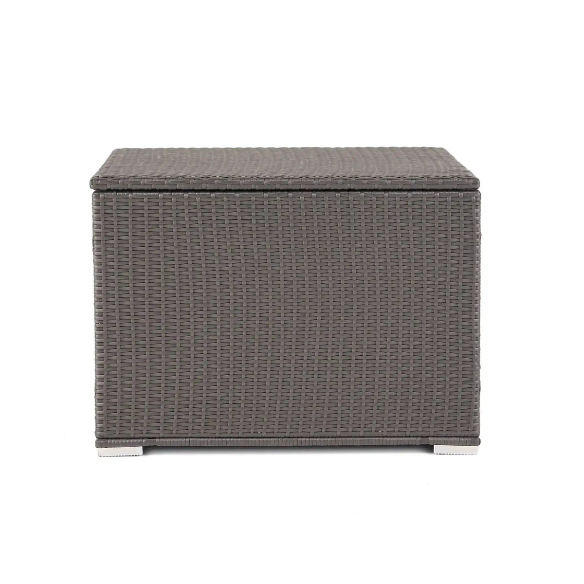 Santa Rosa Storage Table with Durable Polyethylene Rattan - Dark Gray