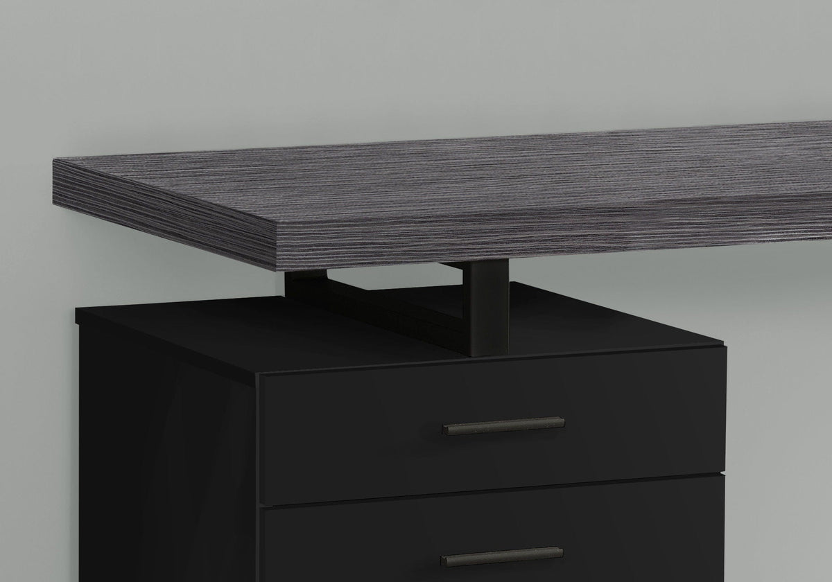 Reversible Computer Desk with Storage Drawers - Multiple Colors