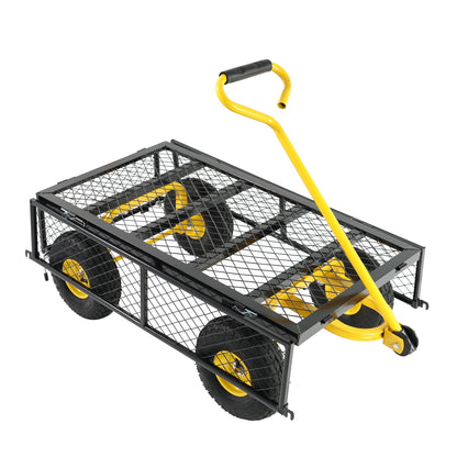 Outdoor Wagon Cart with Metal Frame - Green